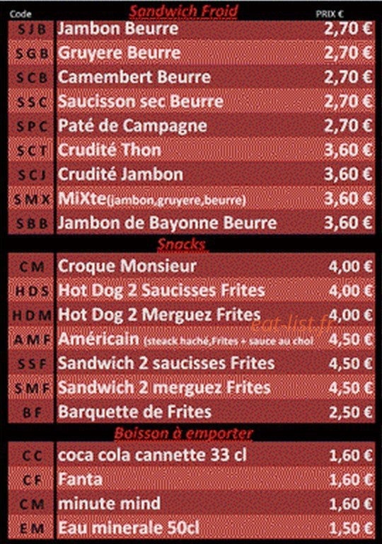 Café de la Gare — carte page 2