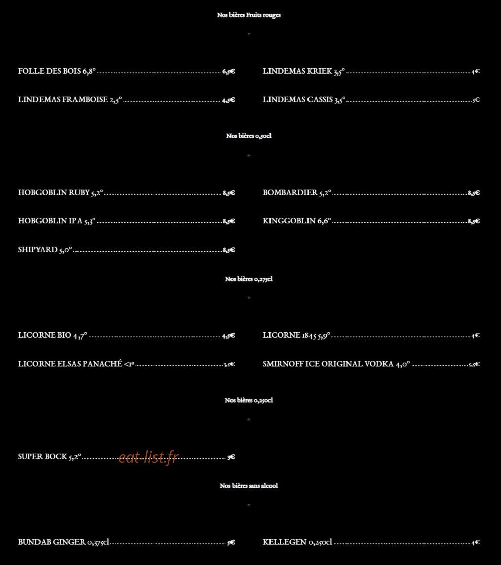 Rest'orock — carte page 3