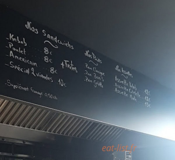 Le bel air kebab — carte page 1