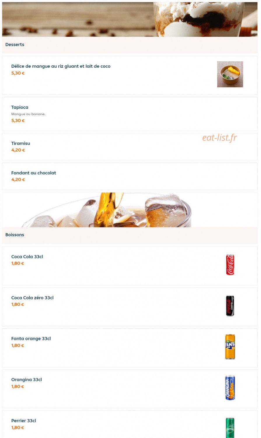 Asian Thai'm — carte page 4