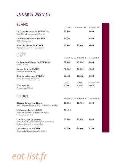 Les Merveilles du Liban — carte page 5