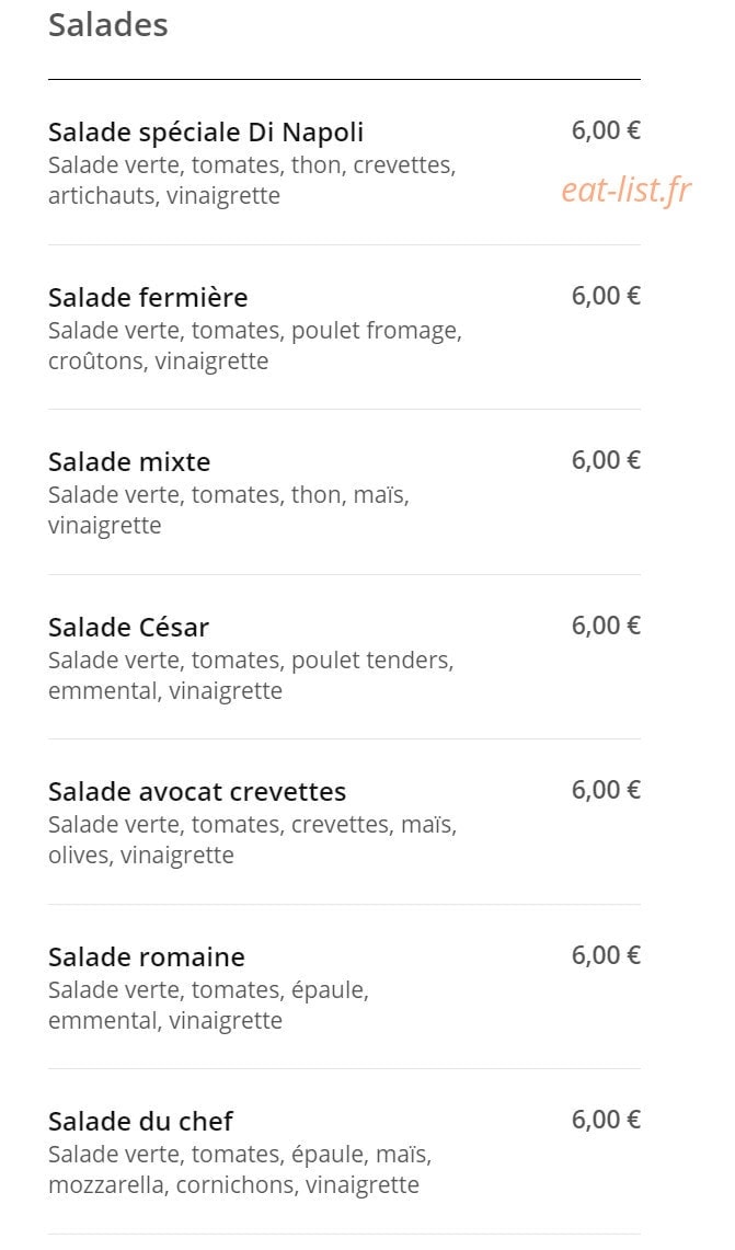 Pizza di Napoli — carte page 25