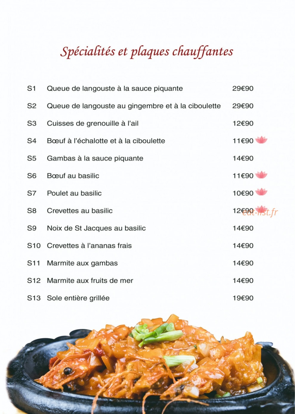 Restaurant Sen — carte page 2