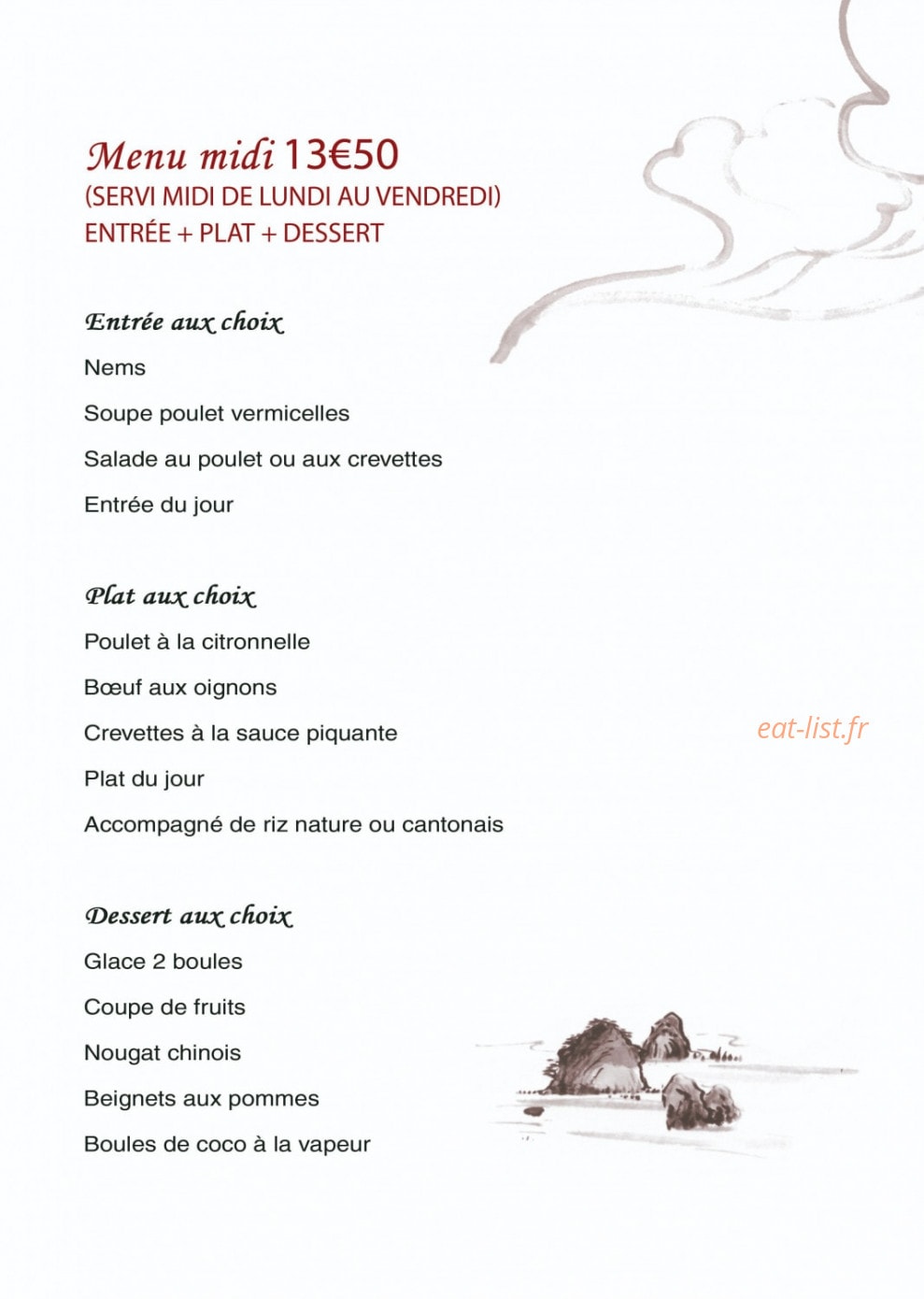 Restaurant Sen — carte page 3