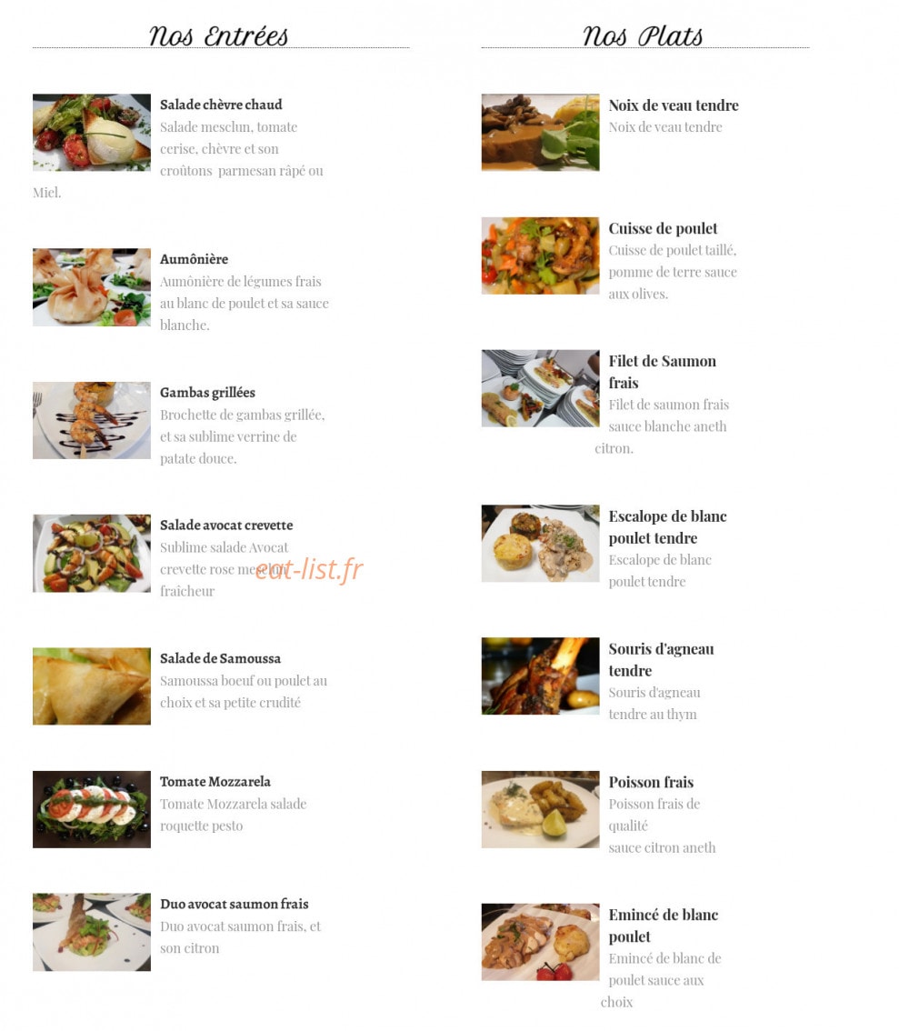 Sarah.K Traiteur — carte page 1