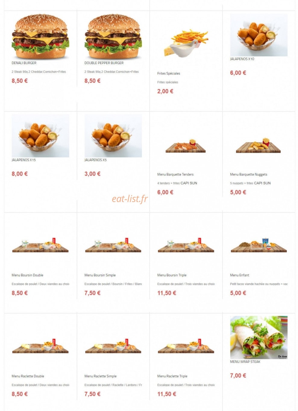 Tacos spécial — carte page 3