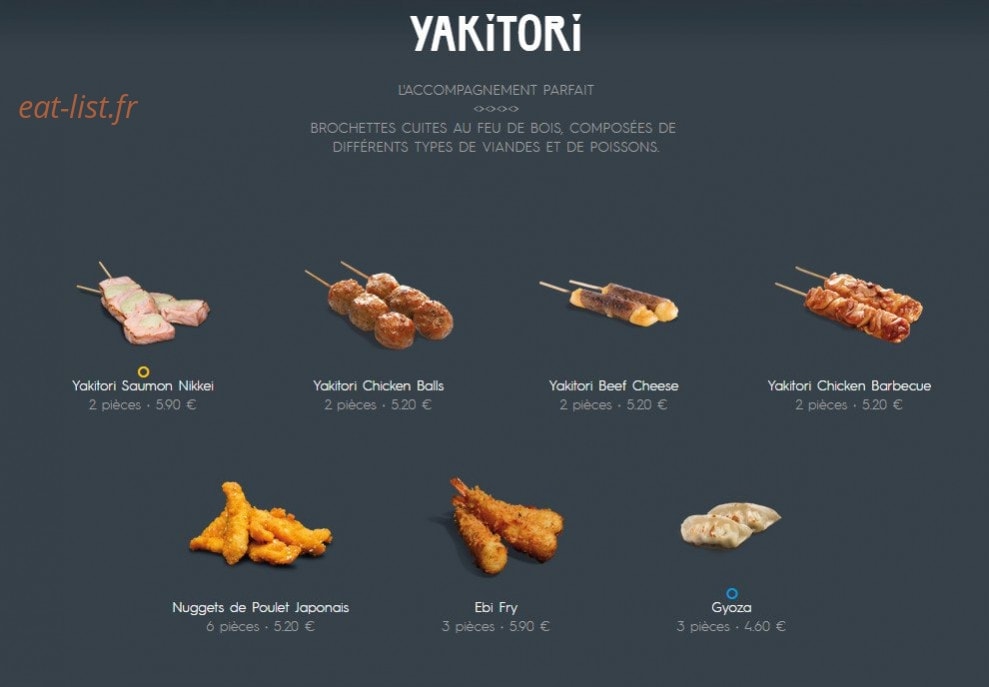Côté Sushi — carte page 21