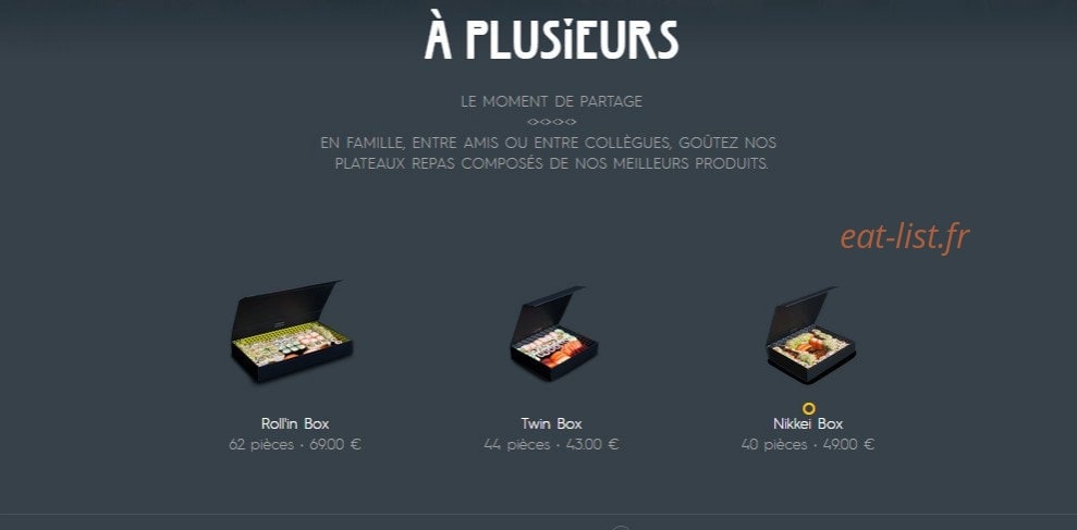 Côté Sushi — carte page 4