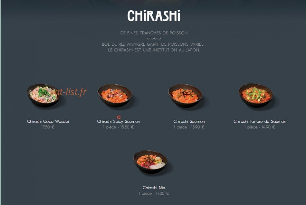 Côté Sushi — carte page 9