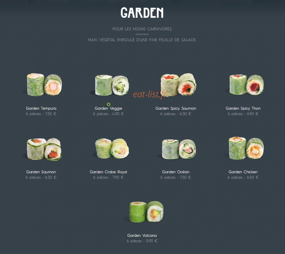 Côté Sushi — carte page 16