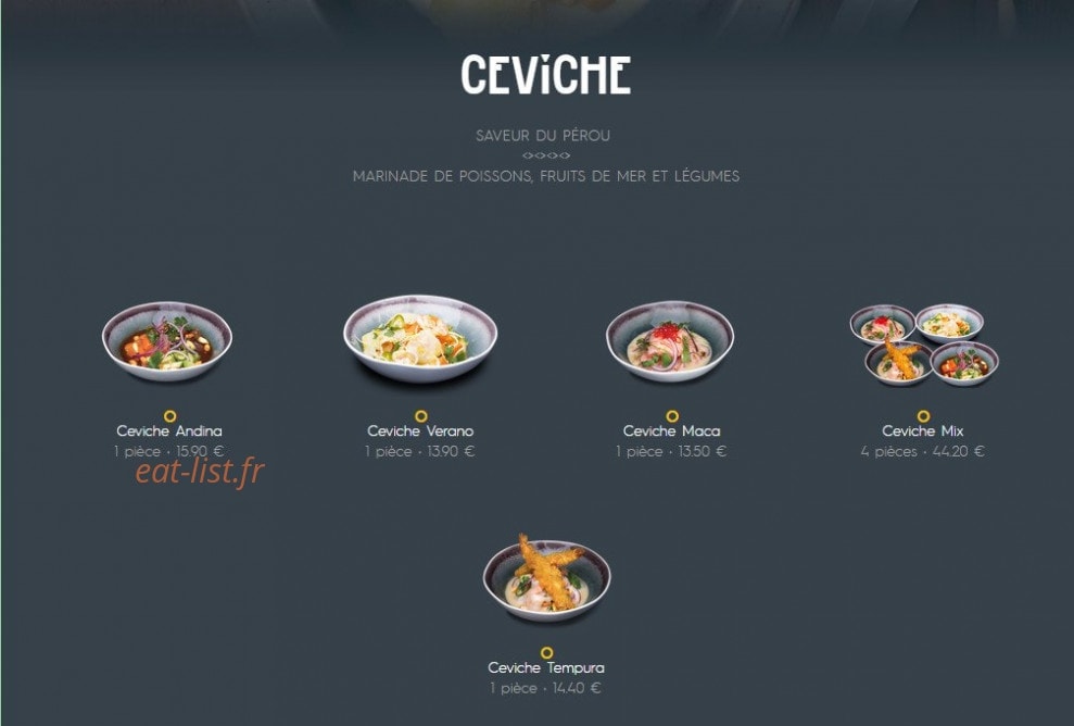 Côté Sushi — carte page 11