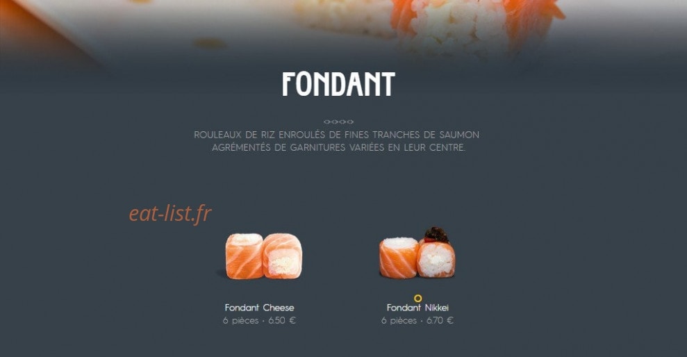 Côté Sushi — carte page 15