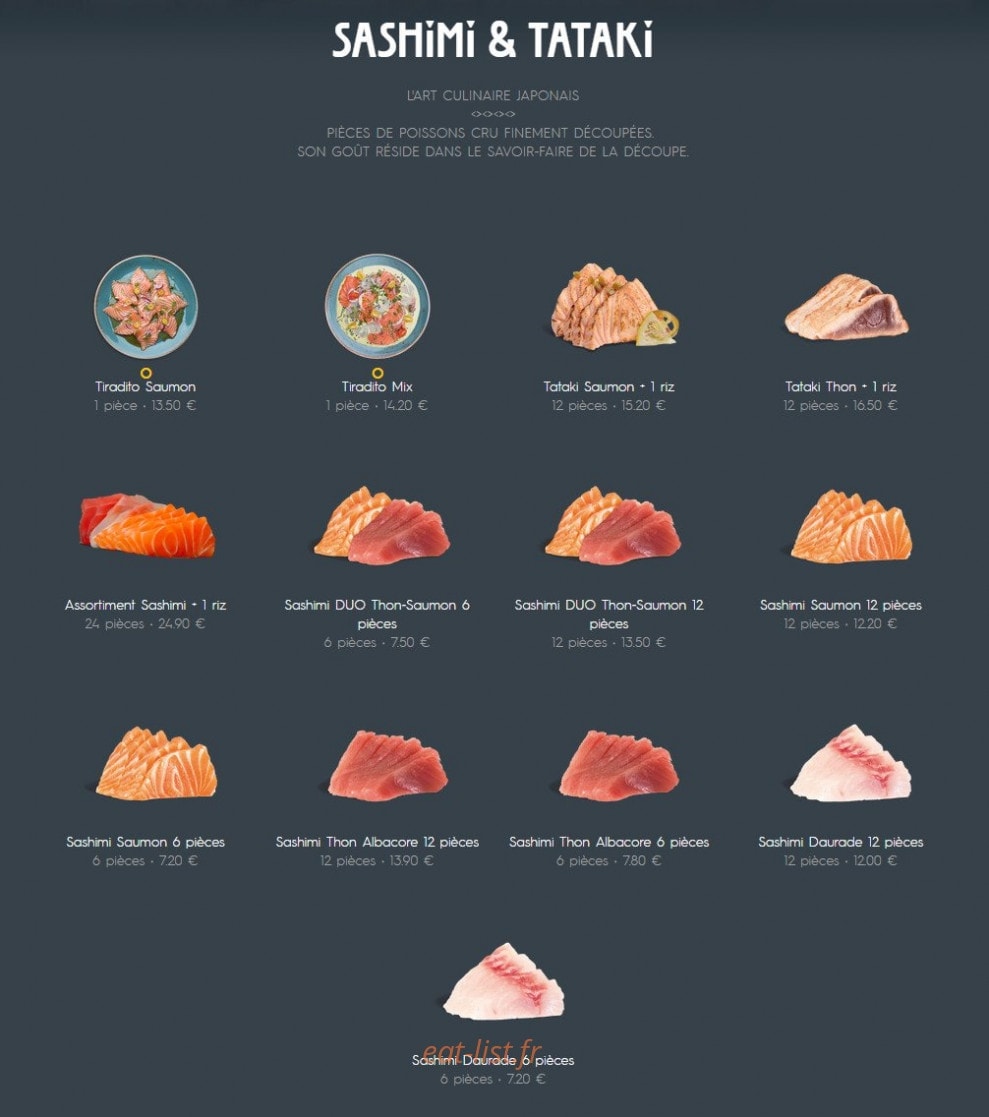 Côté Sushi — carte page 20