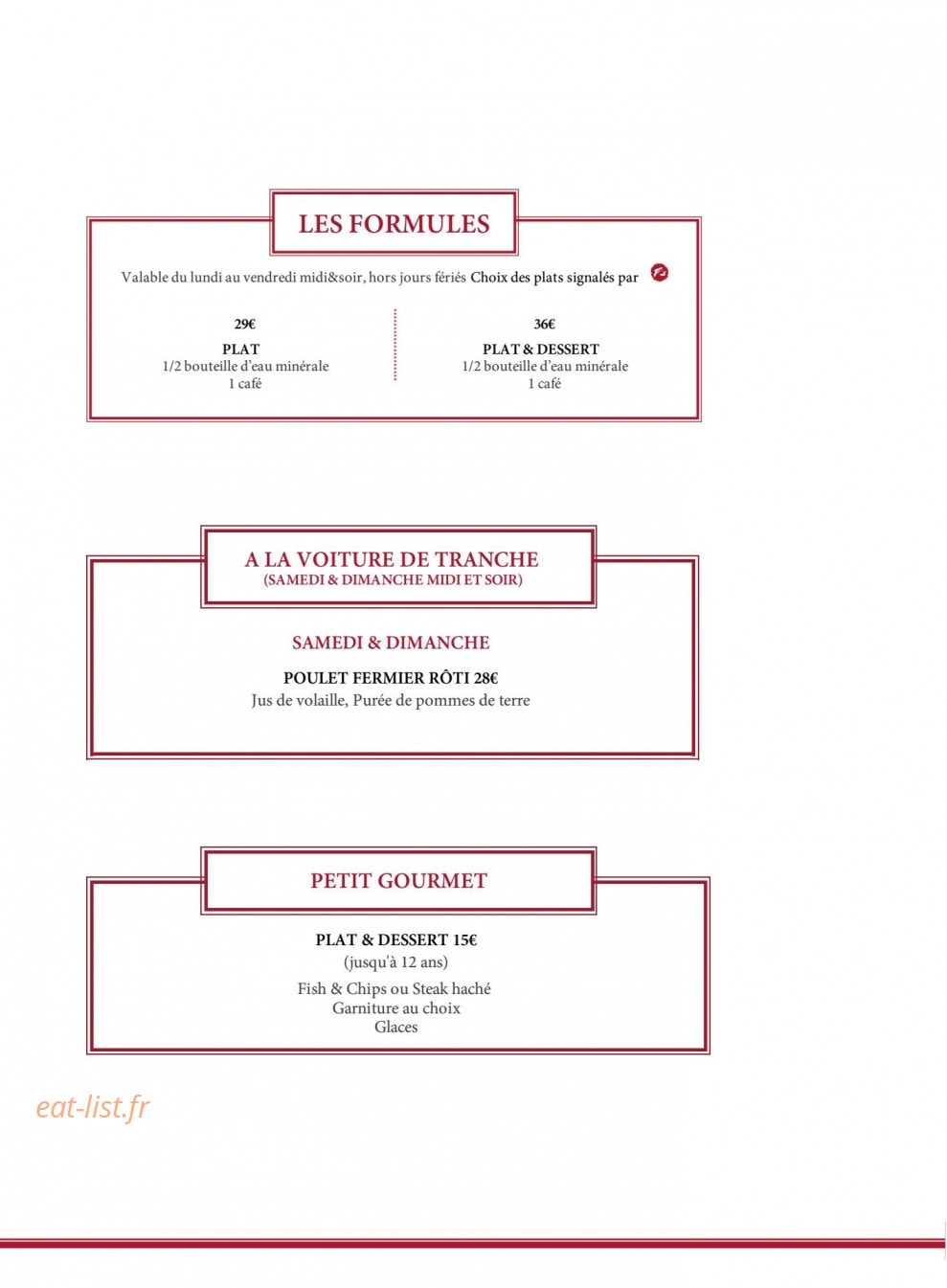 Fouquet's — carte page 4