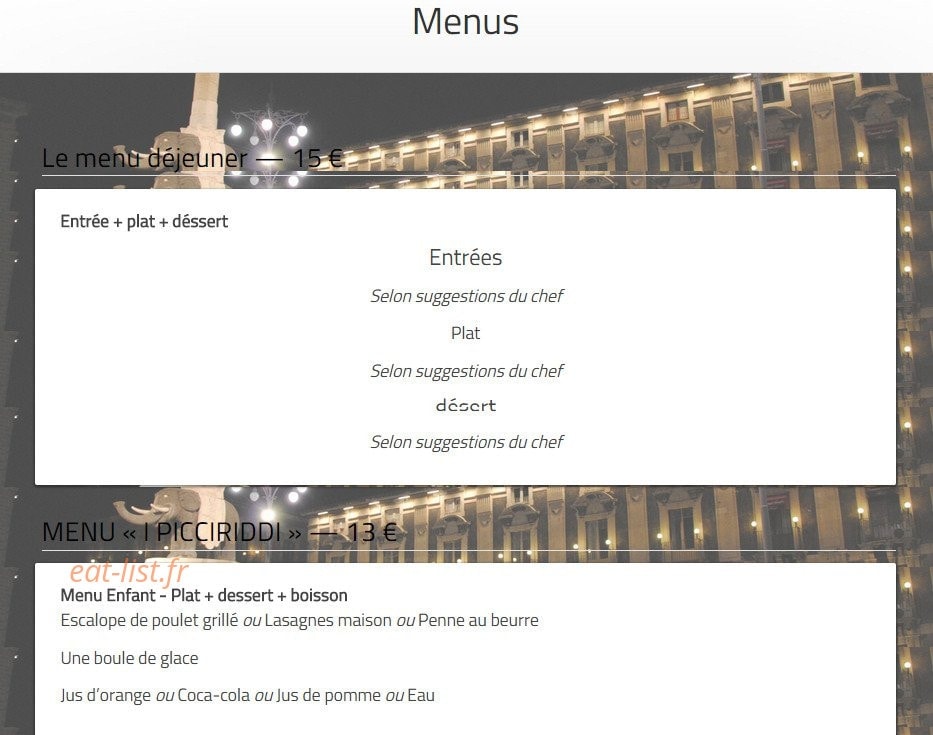 La Siciliana — carte page 6