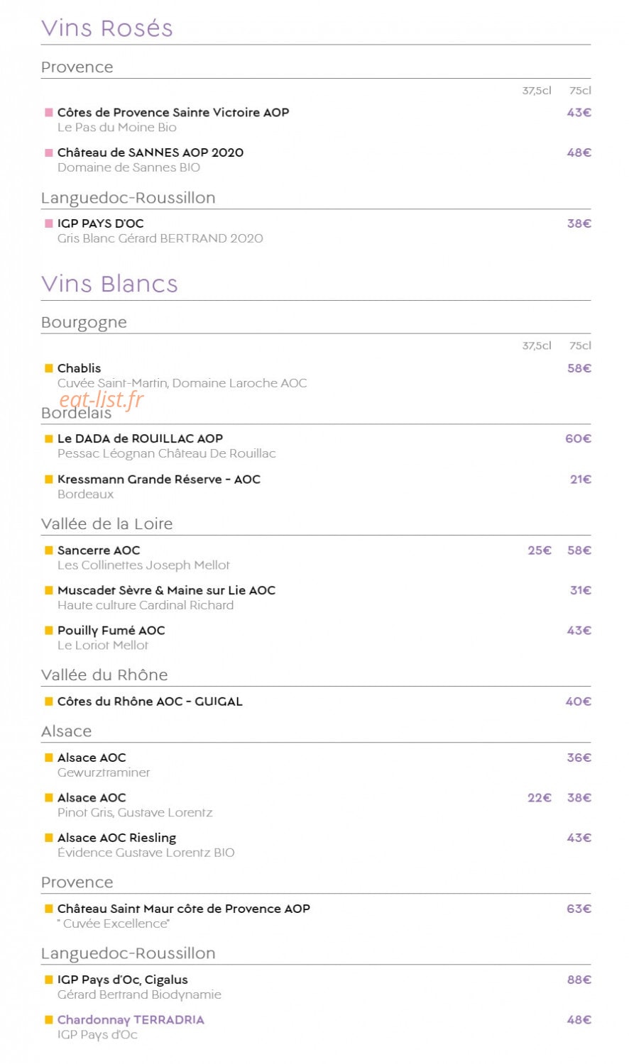 Le 85 Restaurant — carte page 5