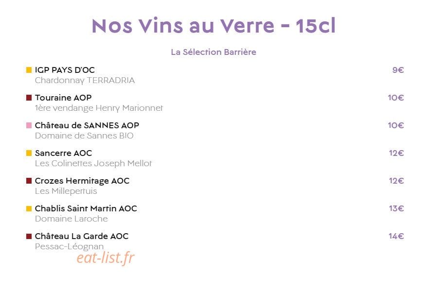 Le 85 Restaurant — carte page 3