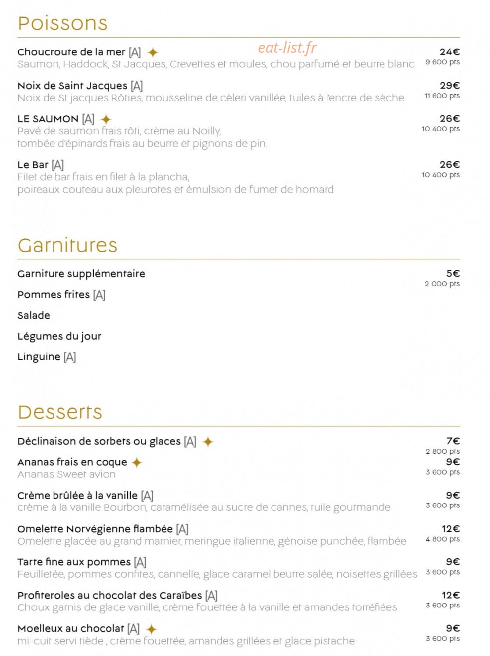 Le Baccara — carte page 2