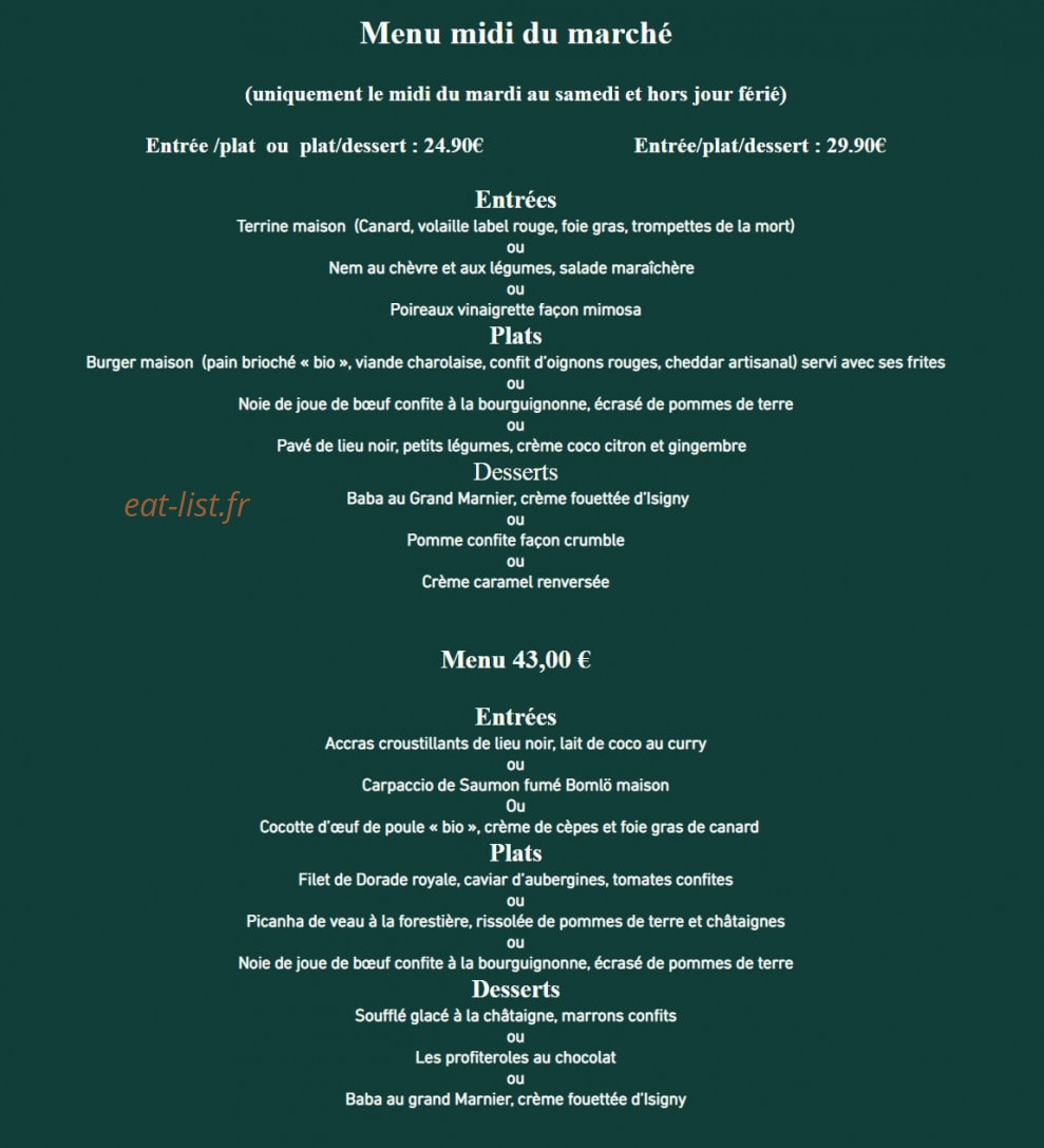 Le Cardinal — carte page 2