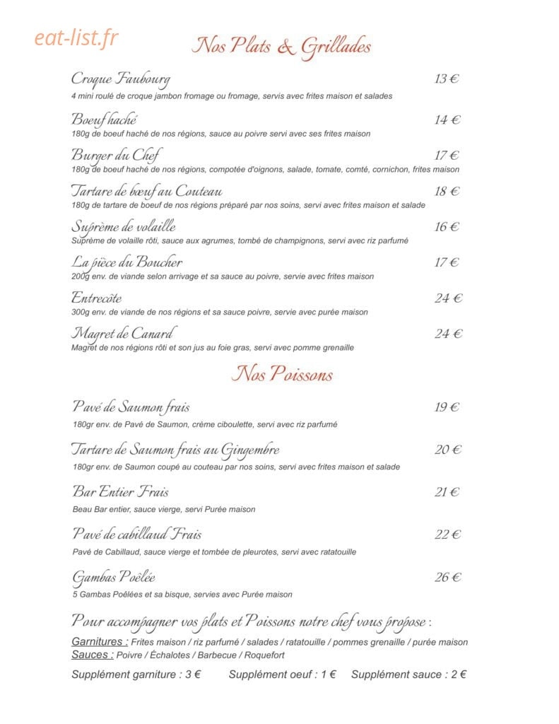 Le Faubourg — carte page 2