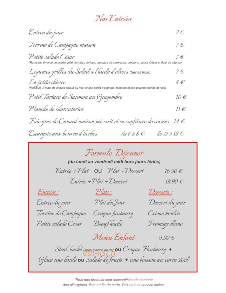 Le Faubourg — carte page 1