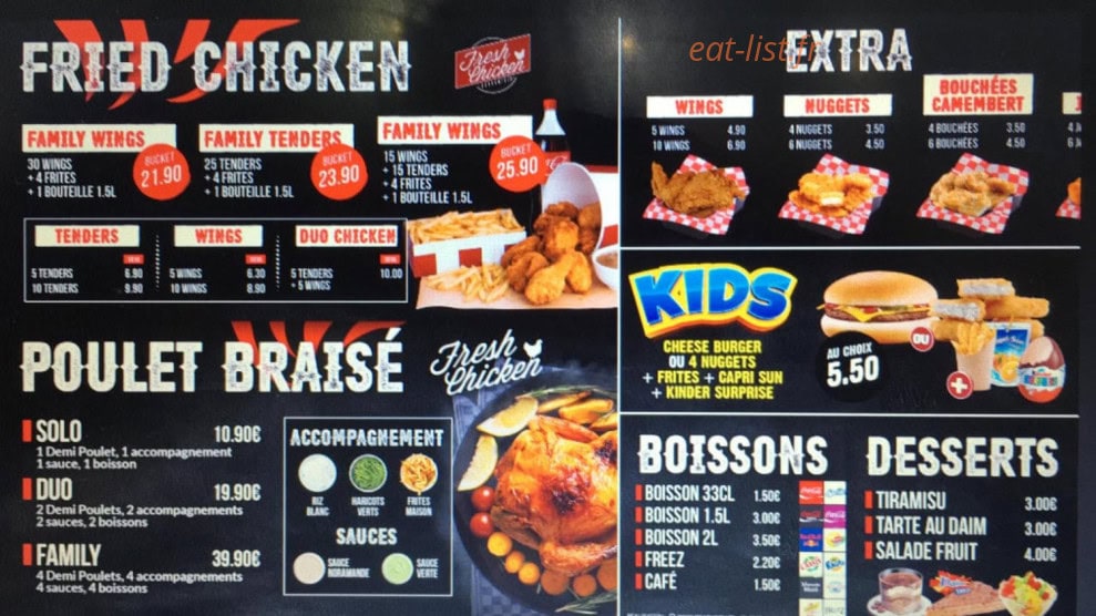 Mac Chicken — carte page 7