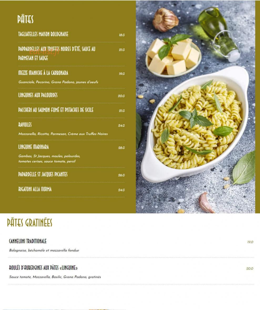 Pasta e Vino — carte page 2