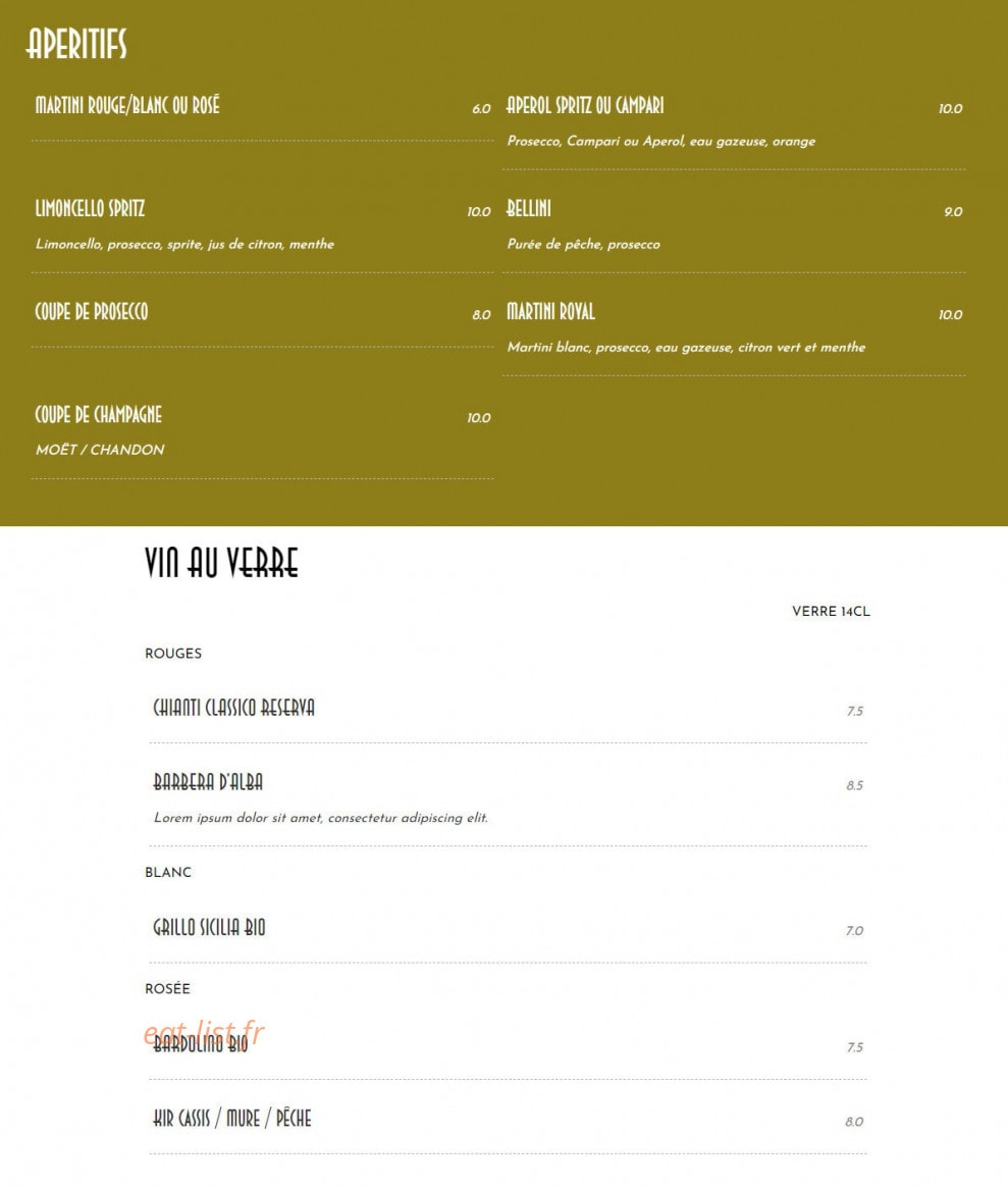 Pasta e Vino — carte page 4