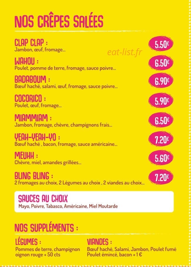 Sucre & salé — carte page 1