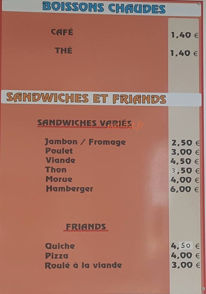 La Farandole des Saveurs — carte page 1
