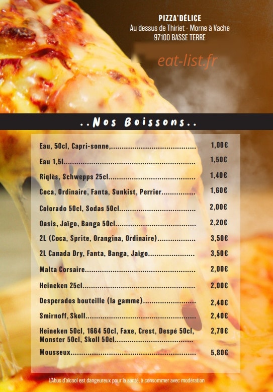 Pizza'delice — carte page 4