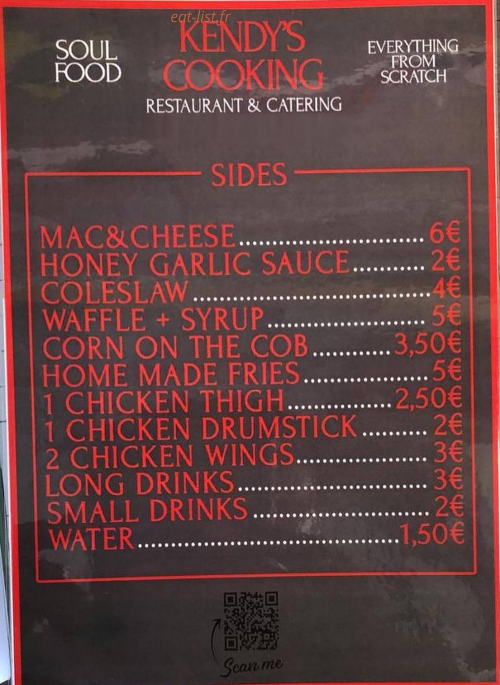 Kendy’s Cooking — carte page 2