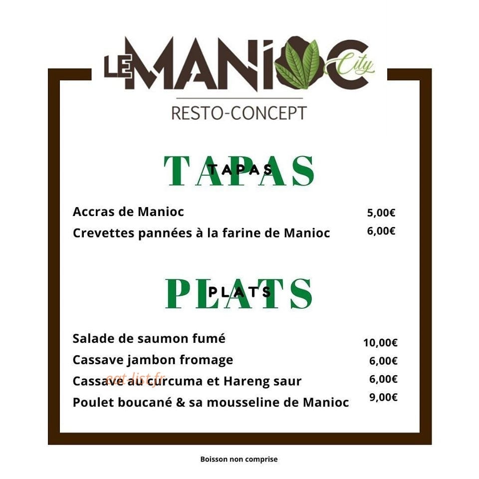 Le Manioc — carte page 1