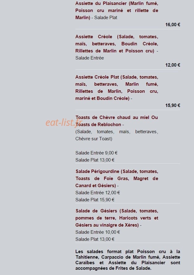 Le Plaisancier — carte page 2