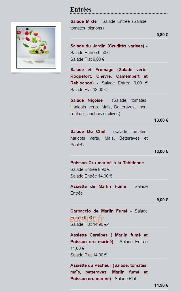 Le Plaisancier — carte page 1
