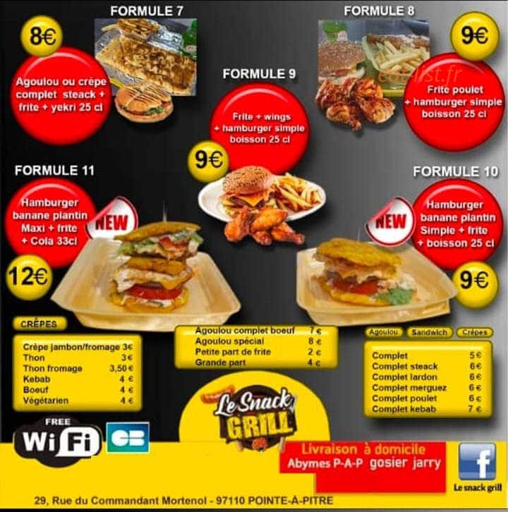 Le Snack Grill — carte page 2