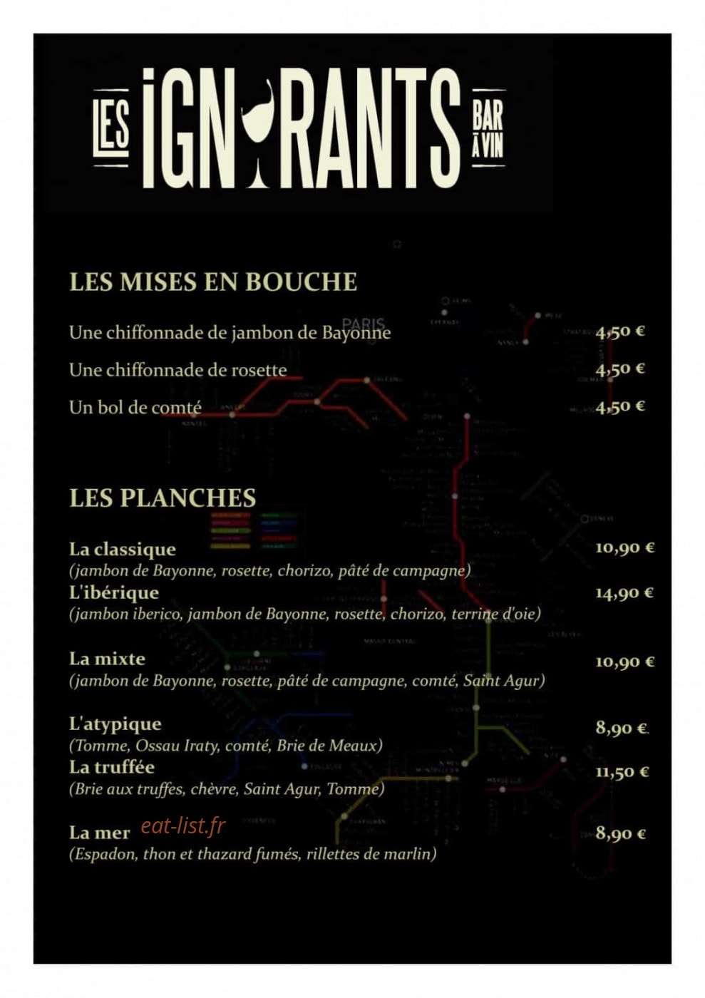Les Ignorants — carte page 1