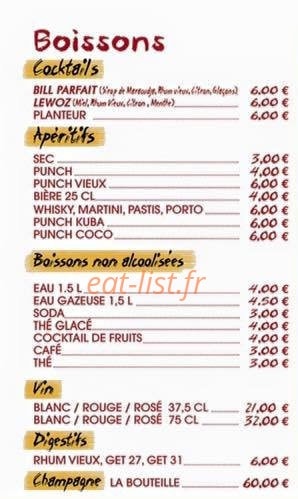 Léwòz Kafé — carte page 3