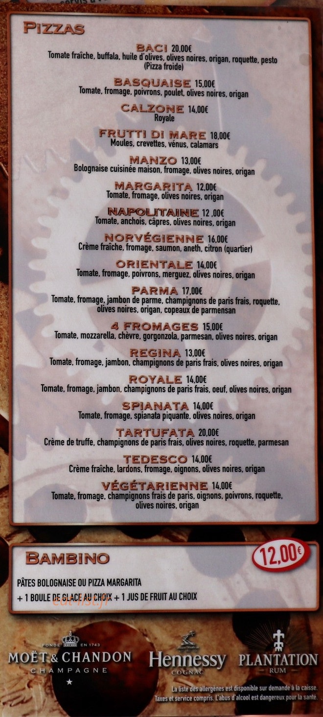 O’Bistrot — carte page 3