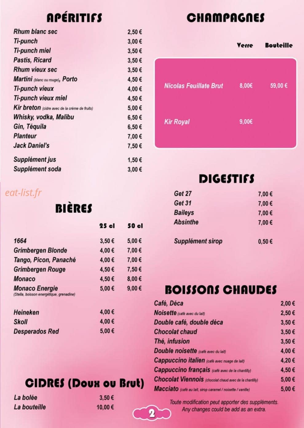 Pinkberries — carte page 7