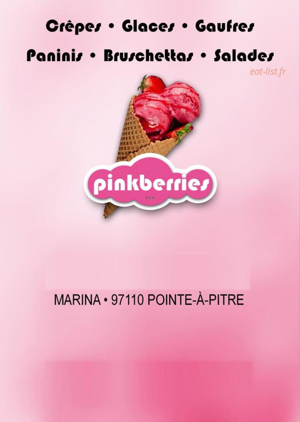 Pinkberries — carte page 1
