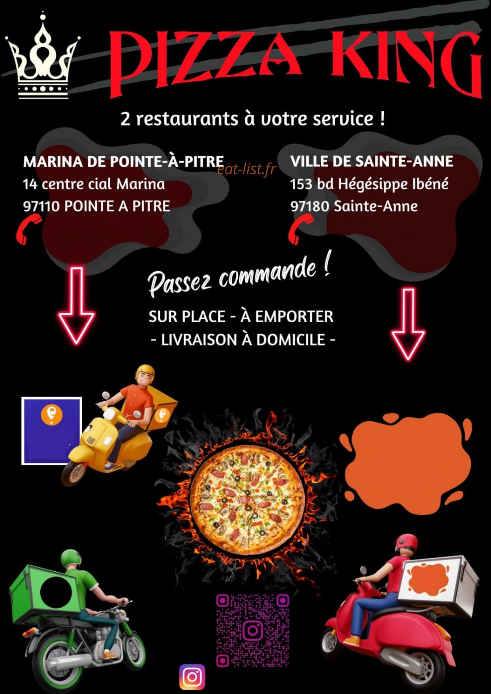 Pizza King — carte page 1
