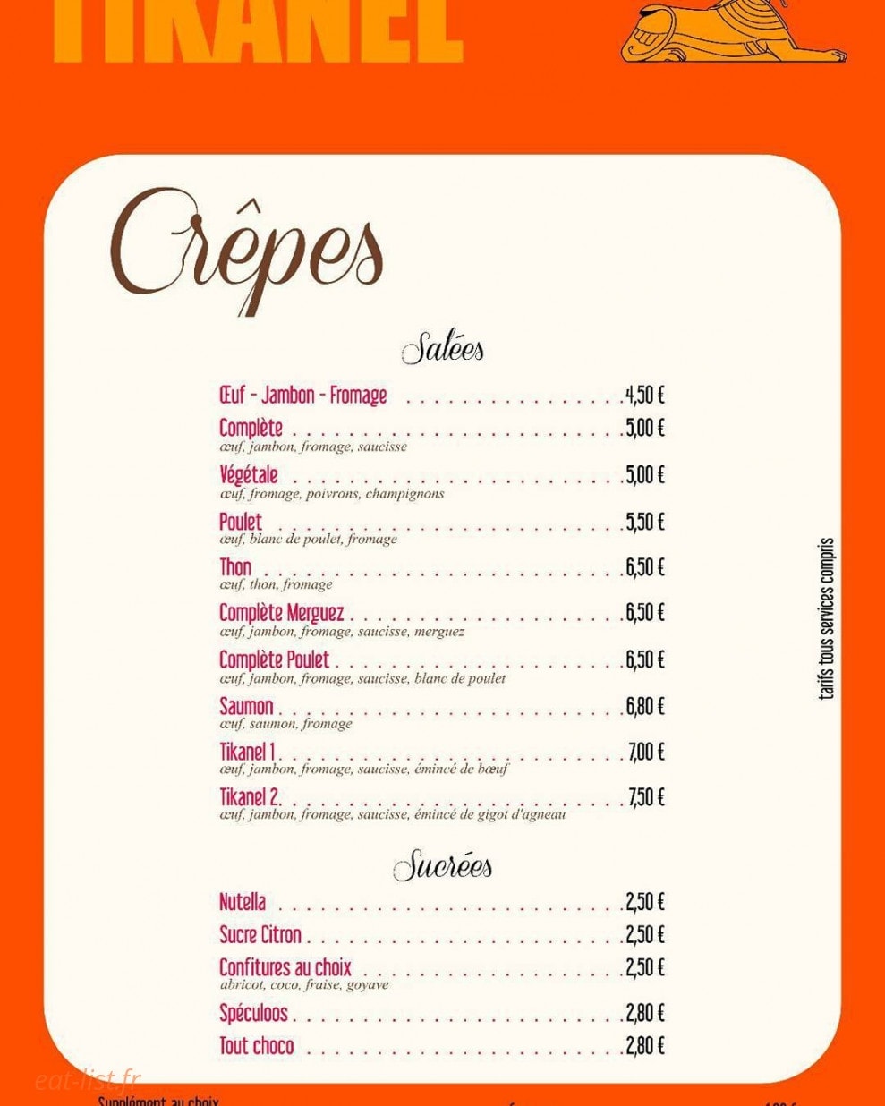 Snack Tikanel — carte page 3