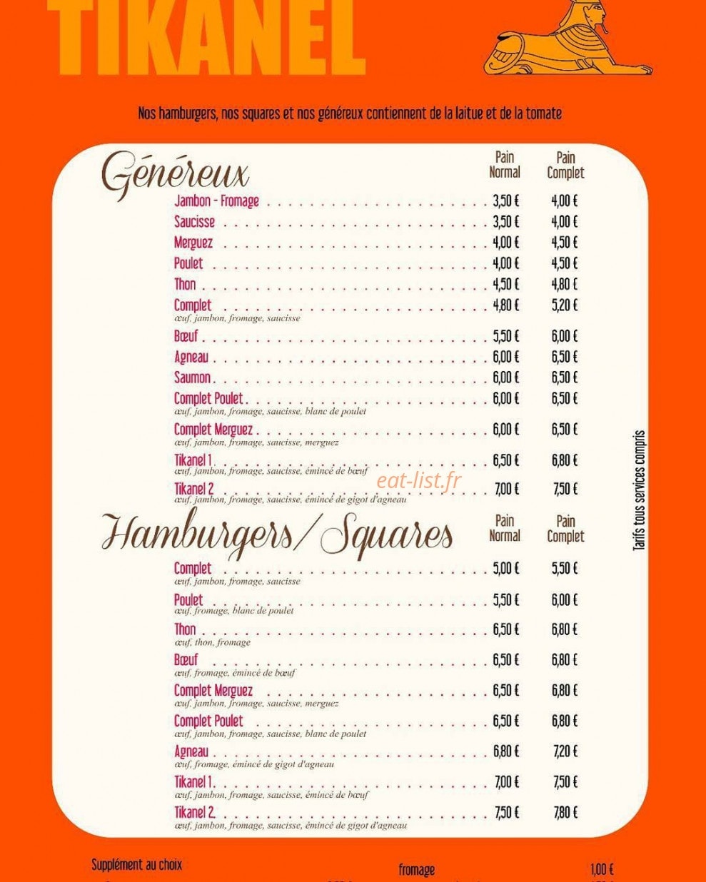 Snack Tikanel — carte page 5