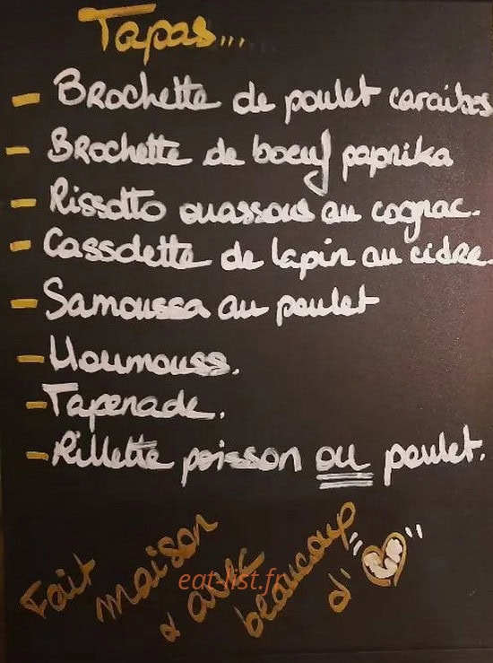 Tapasoif — carte page 1