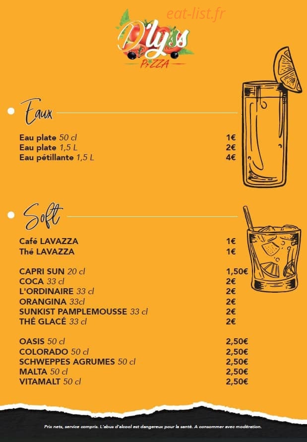 D'lyss Pizza — carte page 4