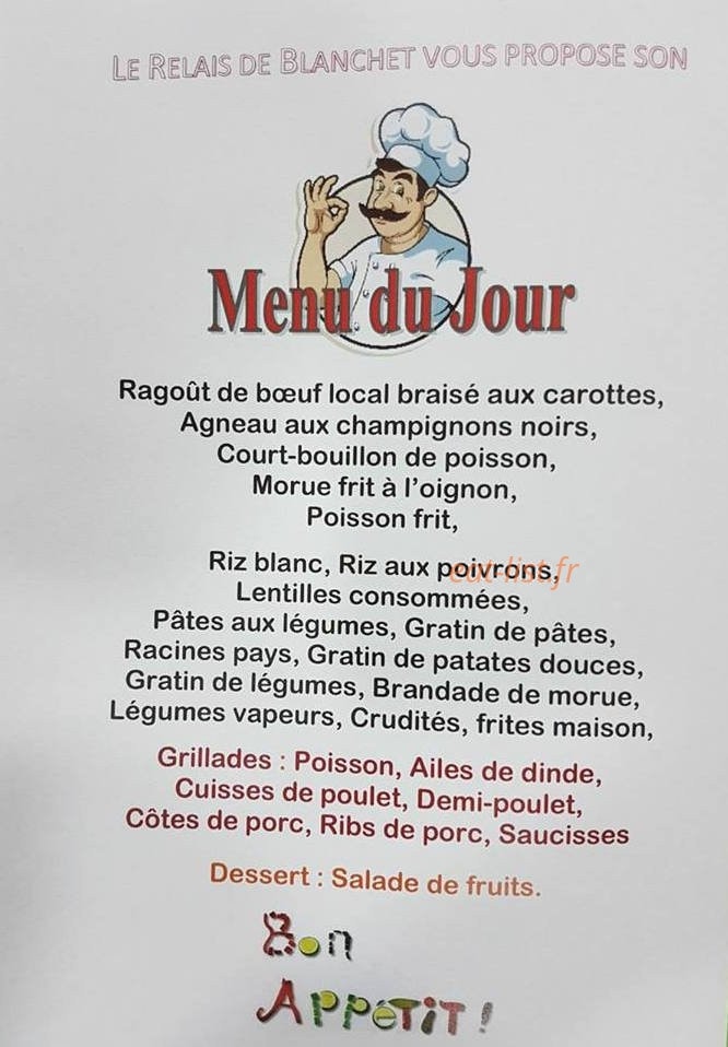 Le relais de blanchet — carte page 1