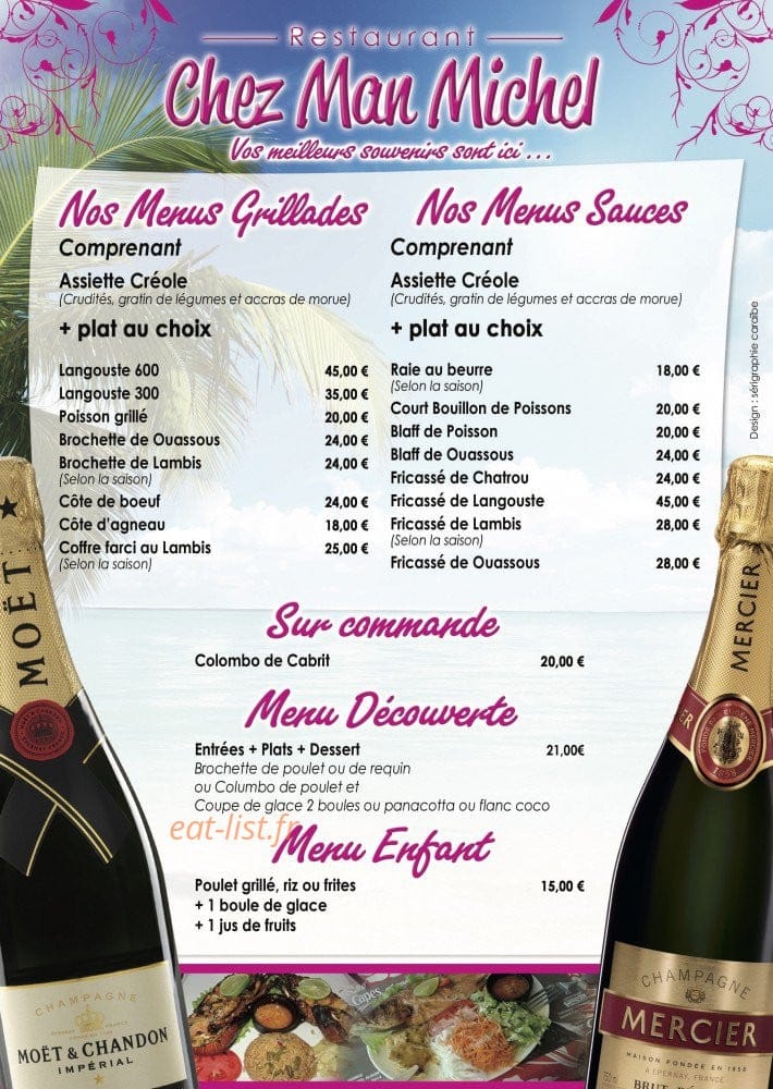 Chez Man Michel — carte page 2