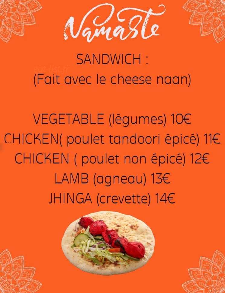 Indian Masala — carte page 2