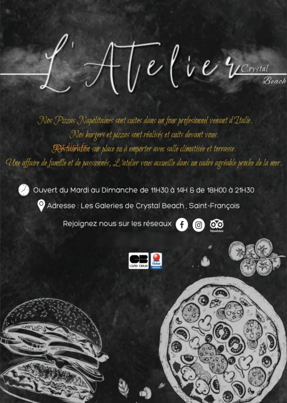L'Atelier De Crystal Beach — carte page 1